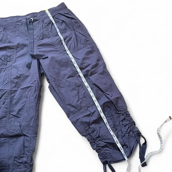 Calvin Klein Performance Cargo Capri Navy Drawstring Tapered Leg Pants Size M - Picture 5 of 6
